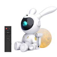 Veilleuse de projection d'étoile de lune de lapin