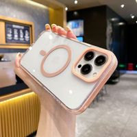 Étui de téléphone magnétique style Ins, peint par pulvérisation, pour 15 Pro, cadre couleur bonbon, étui de protection magnétique trois-en-un
