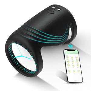 APP kontrollü erkek silikon Penis kollu yumuşak horoz kılıf gecikme boşalma için seks oyuncak - Product Image 1