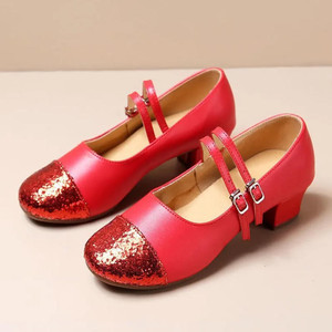 Scarpe da ballo professionali unisex a due strati con fondo morbido e tacco da 4 cm per ballerini moderni - Product Image 3