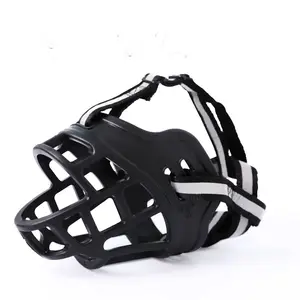 Reflective Adjustable Soft Rubber Anti-Biting Barking Dog Mouth Mask Cage Pet Muzzle for Small Medium Large and X-Large dog