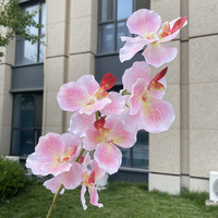 9 têtes d'orchidées Vanda artificielles, fleurs en soie artificielle pour mariage, décoration de la maison, accessoires de photographie