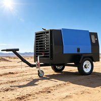 Compresseur d'air diesel à vis haute capacité, compresseur d'air mobile portable pour la construction, marteau perforateur