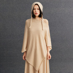 Suéter de Lã Mesclada de Cashmere, Suéter de Tricô, Poncho de Lã, Muffler, Xale - Product Image 3