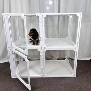 Clôture pour chien de compagnie en ABS, <span class=keywords><strong>cage</strong></span> de sécurité entièrement transparente pour une utilisation en intérieur, balcon, avec installation facile - Product Image 1