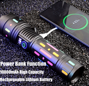 Portable Hot 1.5KM Long Beam Distance <strong>Powerful</strong> White Laser LED <strong>Torch</strong> with High Rechargeable Japan Battery - Product Image 4