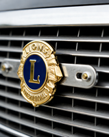 Emblema de Aleación de Zinc para Parrilla Delantera de Coche Antiguo Lions International - Logotipo Decorativo Premium para Vehículos