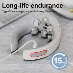 Masseur de cou infrarouge, physiothérapie, appareil de thérapie chauffante rechargeable par USB pour soulager le cou - Product Image 6