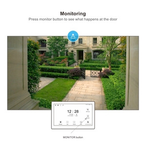VIDEW <span class=keywords><strong>Sonnette</strong></span> Vidéo 1080P, Interphone Vidéo pour Appartement, Téléphone de Porte Vidéo avec Caméra 2.0MP, Système d'Interphone IP - Product Image 2