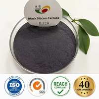 Approvisionnement direct usine – Poudre de carbure de silicium noir lavée à l'eau 98,5 %, série FEPA P, grains de carborundum SiC noir P220 P230 P240