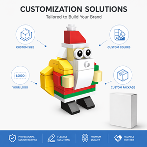 Ensembles de blocs de <span class=keywords><strong>construction</strong></span> personnalisés, personnages de Noël, jouets pour enfants, jouet de <span class=keywords><strong>construction</strong></span> STEM, briques DIY OEM, kit de modélisme de Noël, marque privée - Product Image 5