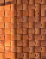 Carrelage en mosaïque de brique rouge pour pot de gong carré, ignifuge et imperméable, pour la décoration intérieure et extérieure des murs et sols