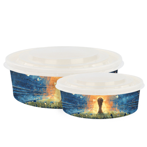 Bol en papier biodégradable écologique personnalisé pour les matchs <span class=keywords><strong>de</strong></span> football, salades, collations, sucre, plats chauds, contenants à emporter - Product Image 1
