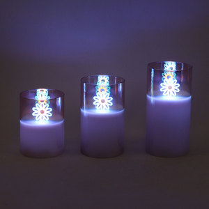 Fabricant de petits conteneurs électroniques faits à la main sans flamme pour bougies LED à lumière blanche chaude pour la décoration de la maison fournisseur - Product Image 1