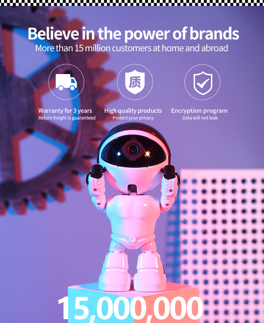 RSH  4X Digital Zoom AI Human Detect PTZ Indoor Wifi IP Camera Surveillance 1080P HD PTZ Wireless Camera