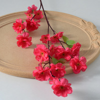 Branche artificielle de fleur de pêcher en soie, branche unique de fleur de prunier ou de cerisier pour décoration de mariage, de maison et photographie en extérieur
