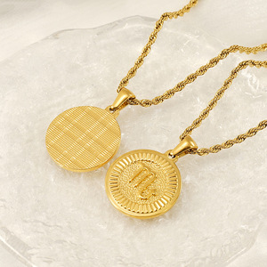 Zogxin 12 Constellation Stainless Steel Necklace 18K Gold Plated Pendant Chain For Women Fashion Jewelry Gift - Product Image 3