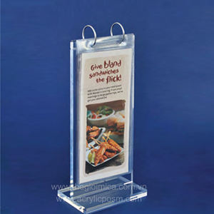 Soporte de menú acrílico de mesa en forma de T personalizado de doble cara A4 A5 A6 Inserto de papel Soporte de letrero Acrílico - Product Image 5