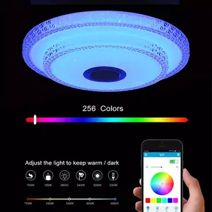 Высокоэкономичный Bluetooth музыкальный RGB голосовое приложение управление бесступенчатое затемнение современный Умный домашний светильник для спальни светодиодный потолочный светильник