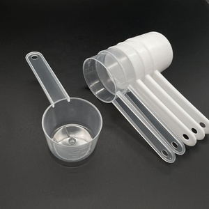 Cucharas Medidoras de Plástico de 20g 40ml para Polvos de Creatina, Recetas de Cocina, Material PP de Grado Alimenticio, Blanco Transparente - Product Image 4