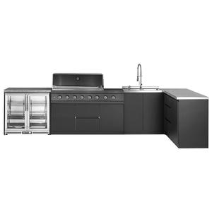 ตู้ครัวสแตนเลสแบบอเมริกัน ชนิดเปิด สำหรับเตาบาร์บีคิวกลางแจ้ง วิลล่า และลานบ้าน - Product Image 5