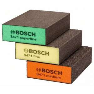 BOSCH - 2609256F16 Éponges abrasives pour profilés 97x69x26mm (3 pièces) -EAN 3165140908559 ÉPONGES ABRASIFS ABRASIFS - Product Image 1