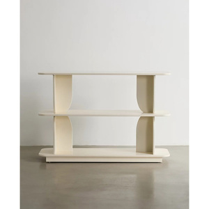 <span class=keywords><strong>Libreria</strong></span> moderna a 2 livelli in legno ad alta capacità <span class=keywords><strong>bianca</strong></span> da pavimento creativa - Product Image 5