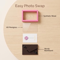Cadres photo miniatures en MDF colorés avec logo personnalisé, 2x3, pour la décoration de la chambre d'enfant, cadre photo commémoratif pour bébé