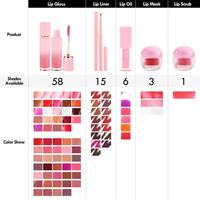Kit de Maquillage des Lèvres 5-en-1 Personnalisable Sans Logo Boîte en Métal Brillant à Lèvres Huile Masque Crayon Exfoliant Boîte de 5 Pièces Faible MOQ