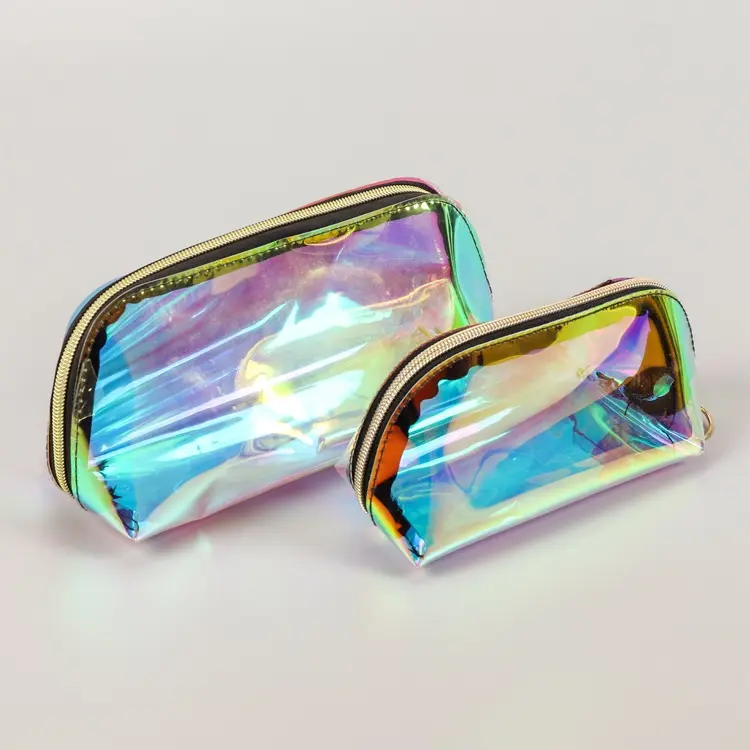 GRS venda quente Holographic Laser PU estojo de couro para crianças por atacado personalizado para menina e menino laser PVC bolsa saco