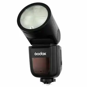 GODOX fabrika profesyonel speedlite TTL yuvarlak kafa kamera flaşı ışıkları godox V1 versionversion tüm markalar için kamera ile AK-R1