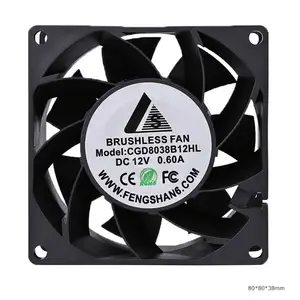 Ventilateur de refroidissement cc 4000-8500 tr/min 8038 80x80x38mm 12-48v 6w 0,5a 8038-A