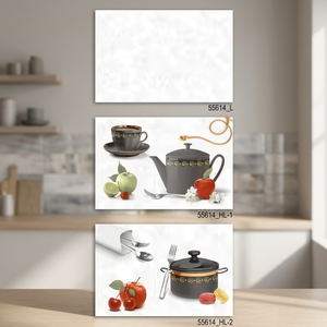 กระเบื้องปูพื้นห้องครัวสีสันสดใส ขนาด 300x450 มม. เซรามิกเคลือบเงา เกรด 3A กันลื่น สำหรับปูพื้นห้องน้ำภายนอกอาคาร - Product Image 2