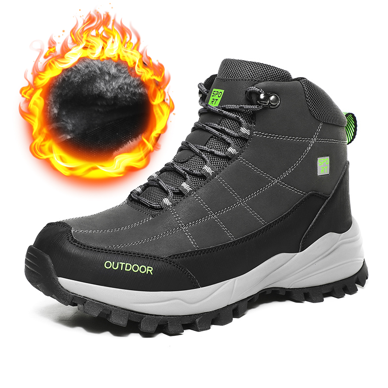 Высокие мужские уличные Нескользящие ботинки, зимние теплые модные ботинки, Спортивная осенне-зимняя обувь для снега, походные ботинки, оптовая продажа