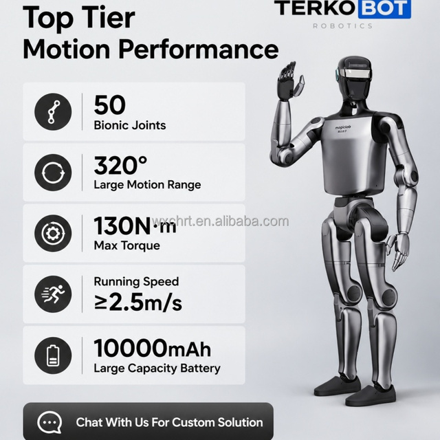 Factory TERKOBOT Gen1 Biped Humanoid Robot Self-Optimized Gait Anti-Disturbance Balance Robot for STEM University Teaching