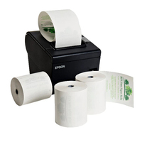 Gulungan Kertas Thermal 80x80mm dan 57x40mm dari Pulp Kayu Virgin untuk Mesin Kasir POS