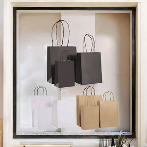 Personalized Brand Brown Kraft Paper <b>Bag</b> Durable Handle Gift Packaging <b>for</b> <b>Wedding</b> Party and Business Boutique - Product Image 2