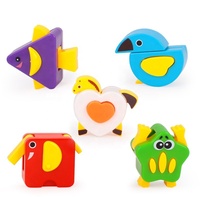 Samtoy – blocs de construction 3D multifonctions et universels, Puzzle assorti, jouet Bus pour bébé avec musique légère