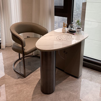 Chaises de café modernes en métal et acier inoxydable, salle à manger d'hôtel, sillas de comedor, fauteuil de luxe, chaise grise en velours avec pieds dorés