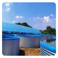 Bâche en toile PVC double couche bleu clair pliable Zhihui pour bassins à poissons, réservoirs d'aquaculture biofloc sur mesure pour fermes piscicoles