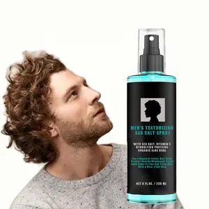 TOP Men's Waves Curl Hair Dry Texture Spray Proteins Aloe Vitamin E Sea Salt Spray For Men Instant Volumizing Beach Matte Look