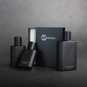 Lot de flacons de <span class=keywords><strong>parfum</strong></span> en verre noir mat de 30 ml, 50 ml, 100 ml, vides et rechargeables, avec capuchon noir pour hommes - Product Image 6