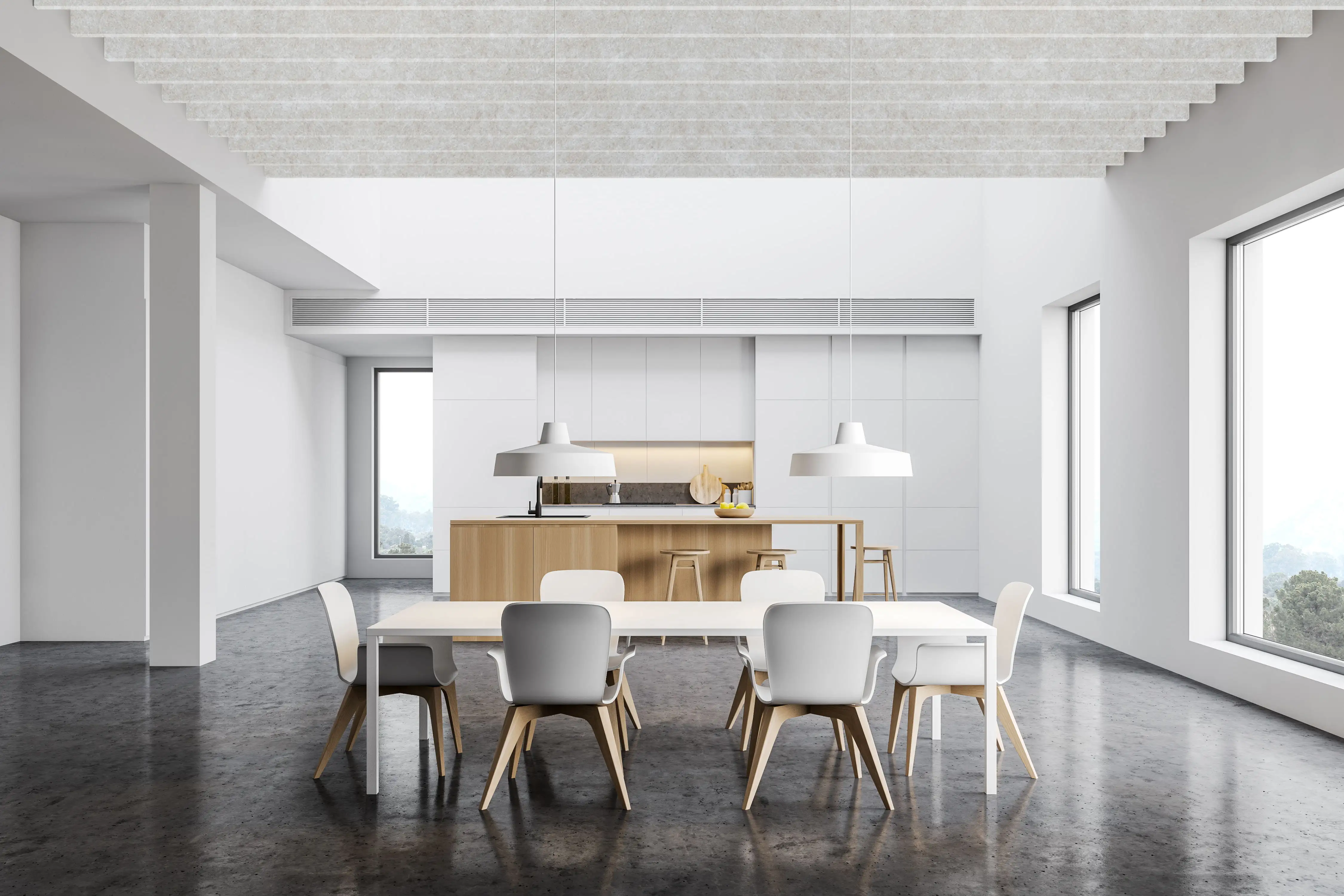 All'ingrosso nuovo Design PET pannello ufficio acustico moderno soffitto acustico per soffitto per ufficio