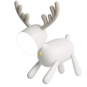 Unique Deer Mood Night Light with USB Charging Table Lamp Timing Function 360 Degree Rotation