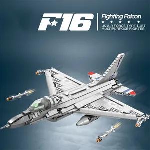 Bloques de Construcción del Avión de Combate F-16 Fighting Falcon, 1427 Piezas, Modelo de Avión Militar Estadounidense, Ladrillos de Juguete para Decoración de Escritorio, Regalos Navideños para Niños - Product Image 3