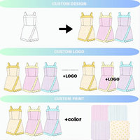 Robe de sport sans manches en nylon et élasthanne pour filles, avec short intégré, poches et ourlet ondulé, idéale pour le tennis et le yoga – Vêtement de sport pour enfants, vente en gros