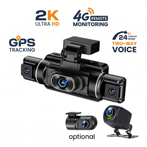 กล้องติดรถยนต์ 4G LTE 4 <span class=keywords><strong>ช</strong></span>่องทาง ความละเอียด 2K+3*1080P ระบบ Linux หน้าจอสัมผัส 3.0 นิ้ว พร้อม GPS WiFi ADAS BSD ระบบจัดการกลุ่มรถ - Product Image 1