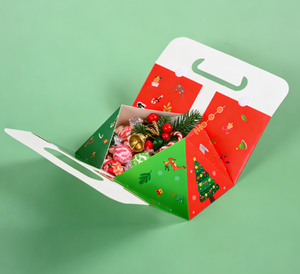 <span class=keywords><strong>Caja</strong></span> de Regalo Navideña Personalizada con Asa, <span class=keywords><strong>Caja</strong></span> de Embalaje de Papel Portátil OEM ODM para Regalos Navideños - Product Image 3