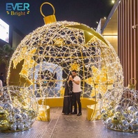 Éclairage décoratif extérieur, boule lumineuse géante de Noël à LED de 4 m, IP65, motif 3D, structure en fil métallique, arche, paysage, Halloween, PVC personnalisé