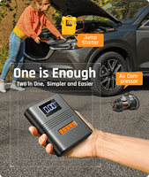 Nexest Portable 12V Car Power Bank Mini gonfleurs de pneus Jump Starter Pompe à air pour voiture avec compresseur d'air 8800 Mah Max 150Psi